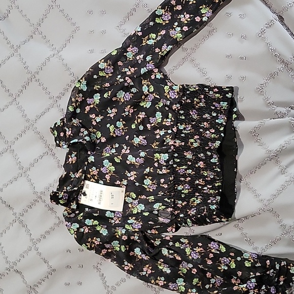 NWT Zara cropped floral top size S - Picture 2 of 4